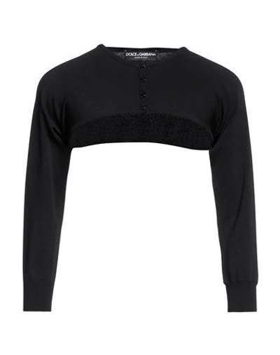 Dolce & Gabbana Black Viscose Blend Cardigan In Nero
