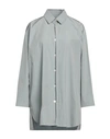 Jil Sander Woman Shirt Light Grey Size 6 Cotton
