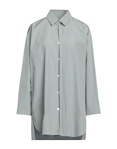 Jil Sander Woman Shirt Light Grey Size 6 Cotton