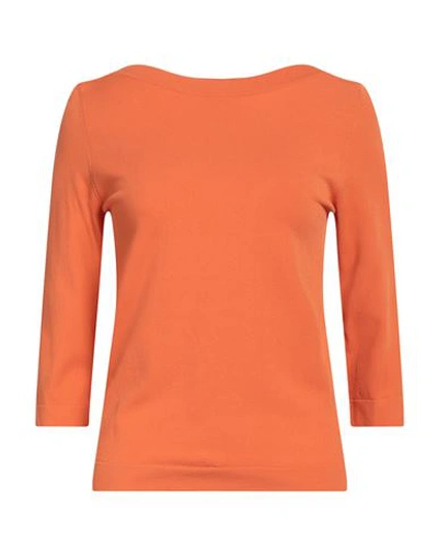 Roberto Collina Woman T-shirt Orange Size L Viscose, Polyester