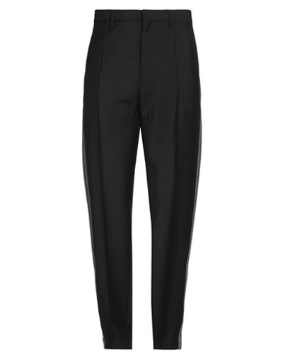 Prada Man Pants Black Size 32 Mohair Wool, Wool, Silk, Calfskin