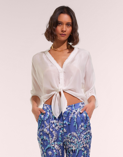 Poupette St Barth Shirt Azia In Natural White