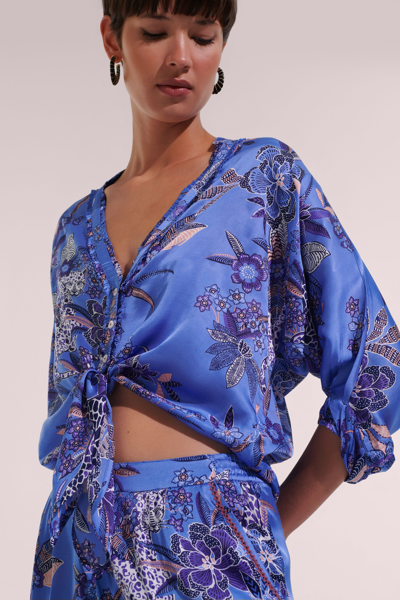 Poupette St Barth Shirt Azia In Blue Leo Forest