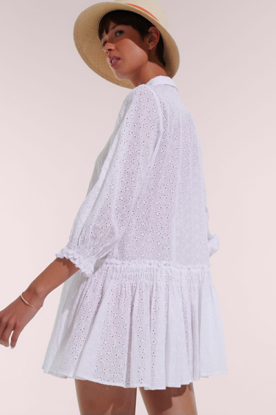 Poupette St Barth Mini Dress Tesorino In Optic White
