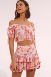 Poupette St Barth Alizee Ruffled Miniskirt In Pink 90's