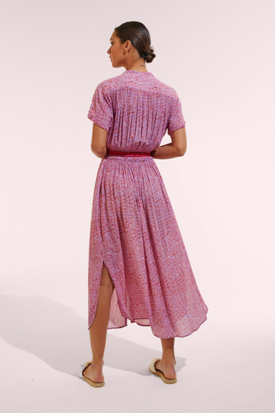 Poupette St Barth Long Dress Becky In Lilac Abori