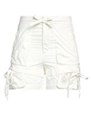 Isabel Marant Woman Shorts & Bermuda Shorts White Size 6 Viscose, Cotton, Silk, Elastane