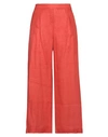 Clips Woman Pants Orange Size Xl Linen
