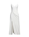 Alexander Mcqueen Woman Midi Dress Ivory Size 4 Viscose, Acetate In White