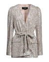 ROCHAS ROCHAS WOMAN BLAZER SILVER SIZE 4 POLYESTER