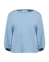 Jijil Woman T-shirt Sky Blue Size 4 Cotton