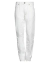 Re-hash Re_hash Man Pants White Size 32 Cotton, Elastane