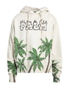 Palm Angels Man Sweatshirt Beige Size Xl Cotton In Beige