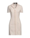 JACQUEMUS JACQUEMUS WOMAN MINI DRESS BEIGE SIZE 4 VIRGIN WOOL, ELASTANE