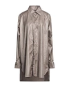 Maison Margiela Snakeskin Effect Oversized Shirt In Grey