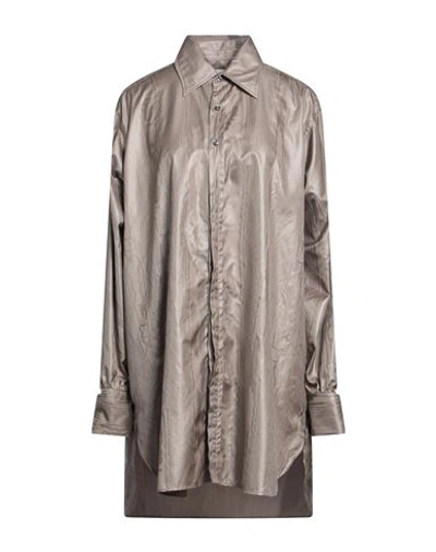 MAISON MARGIELA MAISON MARGIELA WOMAN SHIRT TAUPE SIZE 6 POLYESTER