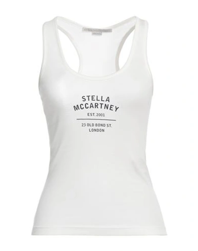 Stella Mccartney Cotton Tank Top In Bianco