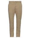 Dondup Man Pants Beige Size 32 Cotton, Elastane