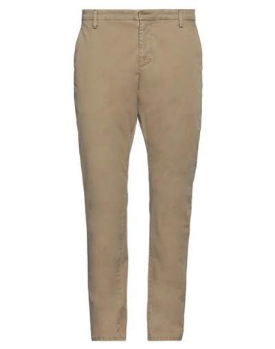 Dondup Man Pants Beige Size 32 Cotton, Elastane