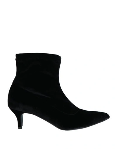 Marenè Woman Ankle Boots Black Size 11 Textile Fibers In Black