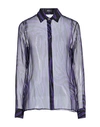 VERSACE VERSACE WOMAN SHIRT PURPLE SIZE 8 SILK