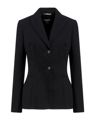 Rochas Woman Blazer Black Size 8 Cotton, Elastane