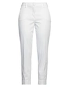 Via Masini 80 Woman Pants White Size 8 Cotton, Elastomultiester, Elastane