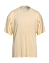 Acne Studios Man T-shirt Yellow Size Xs Lyocell