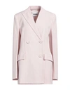 Jil Sander Woman Blazer Pink Size 6 Viscose, Silk In Pink