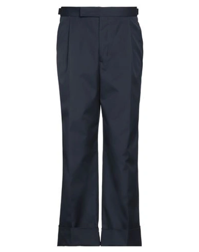 Thom Browne Man Pants Navy Blue Size 2 Polyester, Cotton