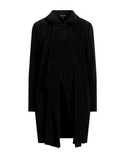 Giorgio Armani Woman Overcoat & Trench Coat Black Size 8 Acetate, Polyester