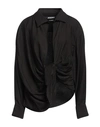 Jacquemus Woman Shirt Black Size 4 Viscose, Polyamide