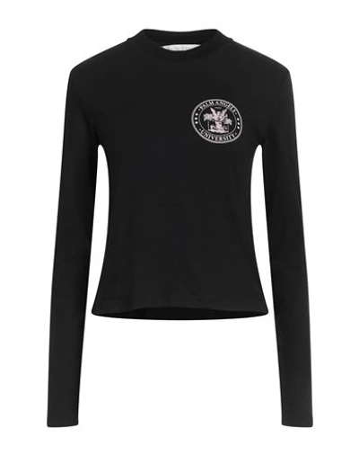 Palm Angels Woman T-shirt Black Size M Cotton, Polyester