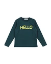 Vicolo Babies'  Toddler Girl T-shirt Dark Green Size 6 Cotton, Elastane