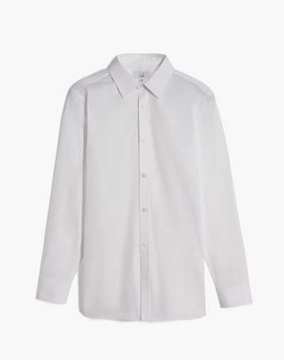 Dunhill Giza Cotton Point Collar Tailoring Shirt In White