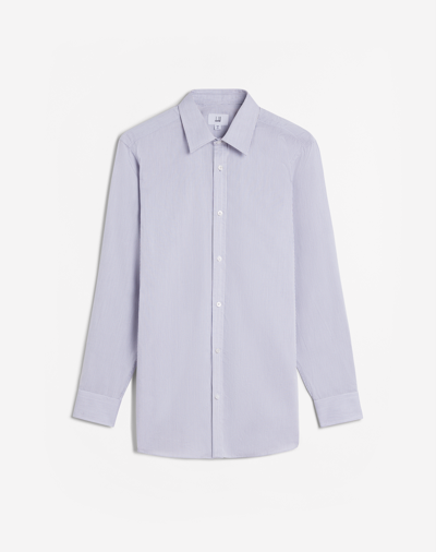 Dunhill Micro Check Point Collar Tailoring Shirt In Blue