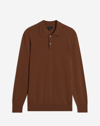 DUNHILL RAISED LINE CASHMERE LONG SLEEVE POLO