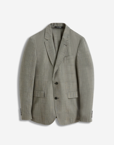 Dunhill Seersucker Glen Check Travel Jacket In Grey
