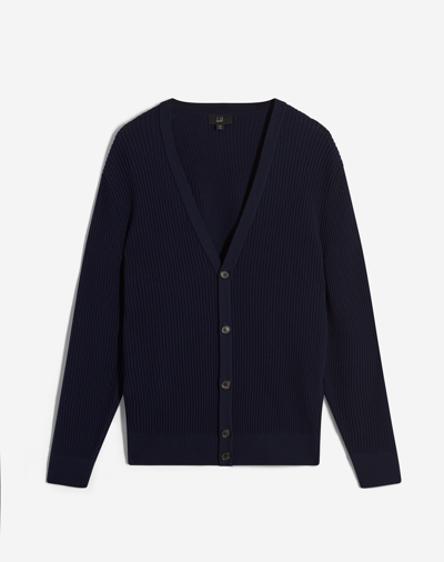 Dunhill Open Knit Cardigan In Black
