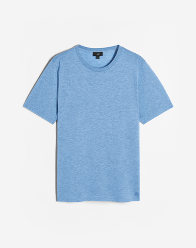 Dunhill Cotton Cashmere Pique T-shirt In Blue