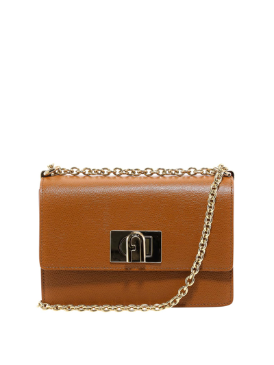 Furla 1927 Mini Leather Satchel Bag In Brown