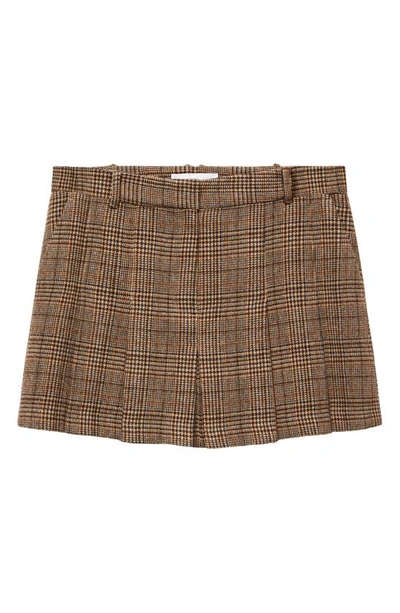 Mango Women's Scottish Plaid Skirt In Beige