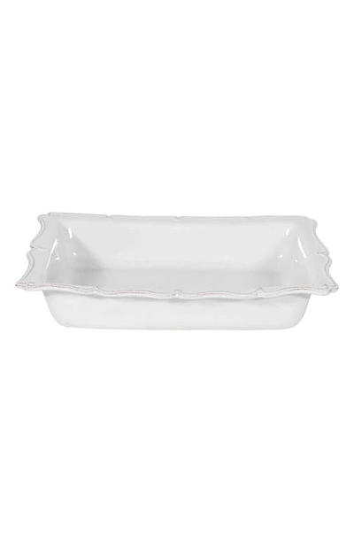 Juliska Berry & Thread 17-inch Rectangular Ceramic Baking Dish In White Wash