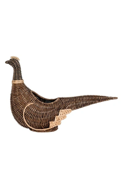 Juliska Devon Willow Pheasant Vase In Brown