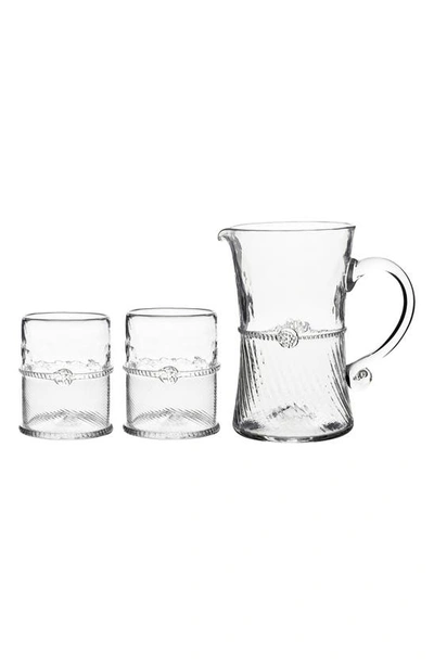 Juliska Graham Bar Pitcher And Double Old-fashioned Glasses In Clear