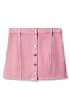 Mango Women's Buttons Detail Denim Mini Skirt In Bubblegum Pink