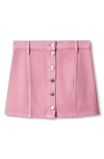 Mango Women's Buttons Detail Denim Mini Skirt In Bubblegum Pink