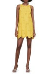 Mango Cotton Dress With Openwork Detail Yellow In Yellow