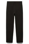 Mango High Waist Pull On Crop Skinny Pants In Black