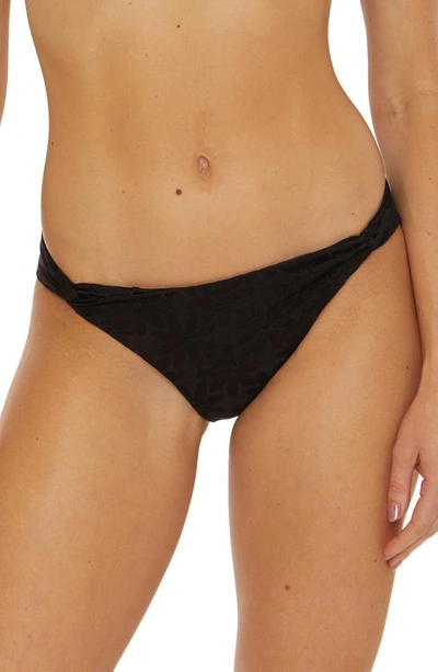 Trina Turk Joplin Jacquard Hipster Bikini Bottoms In Black